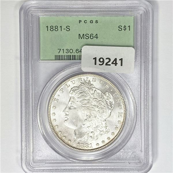 1881-S Morgan Silver Dollar PCGS MS64