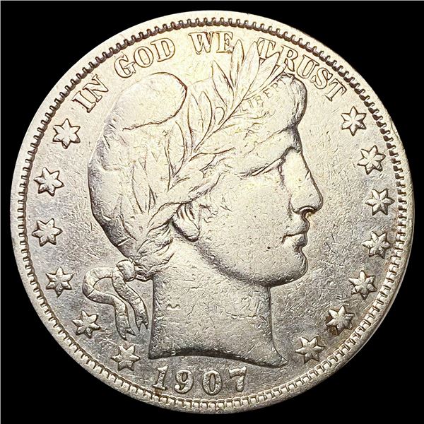 1907-O Barber Half Dollar NICELY CIRCULATED