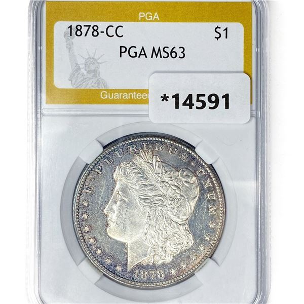 1878-CC Morgan Silver Dollar PGA MS63