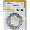 Image 1 : 1878-CC Morgan Silver Dollar PGA MS63