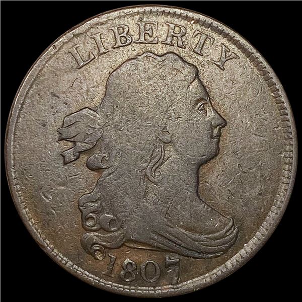 1807 Draped Bust Half Cent NICELY CIRCULATED