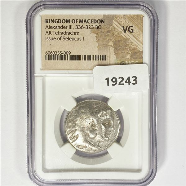 336-323 BC Macedon Kingdom AR Tetradrachm NGC VG