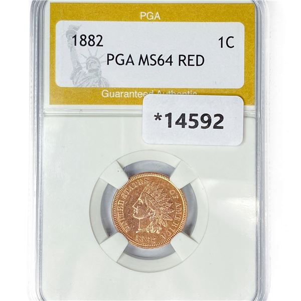 1882 Indian Head Cent PGA MS64 RED