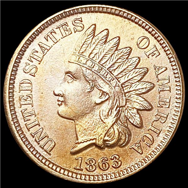 1863 RD Indian Head Cent UNCIRCULATED
