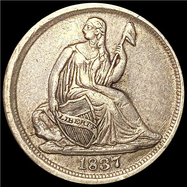 1837 Seated Liberty Half Dime ABOUT UNCIRCULATED