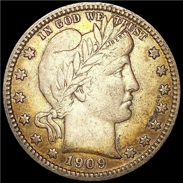 1909 Barber Quarter NEARLY UNCIRCULATED