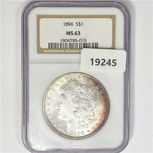 1896 Morgan Silver Dollar NGC MS63