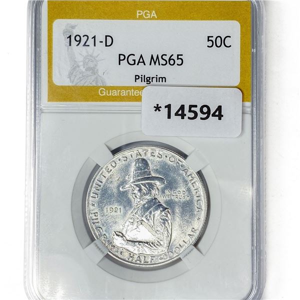 1921-D Pilgrim Half Dollar PGA MS65