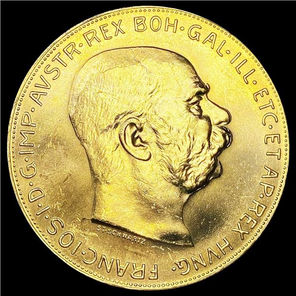 1915 Austria .9802oz Gold 100 Corona CHOICE BU