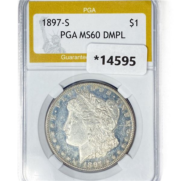 1897-S Morgan Silver Dollar PGA MS60 DMPL