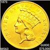Image 1 : 1873 $3 Gold Piece CHOICE BU