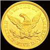Image 2 : 1852 $5 Gold Half Eagle UNCIRCULATED +