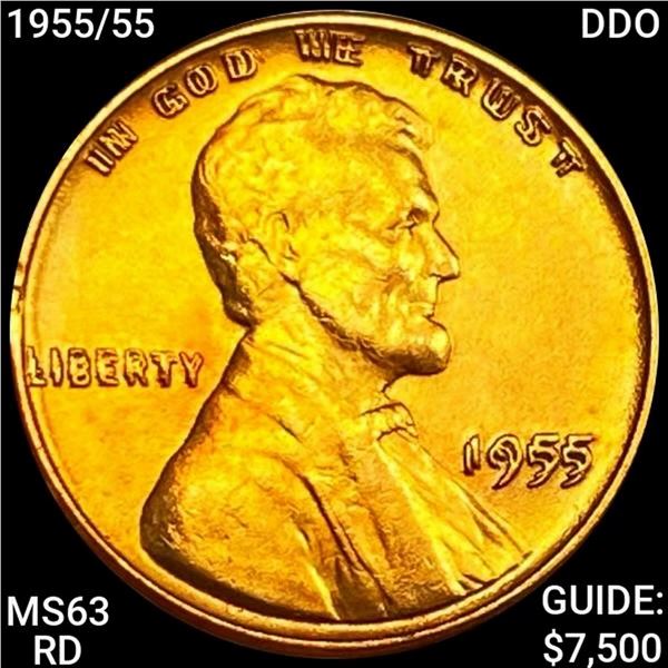 1955/55 DDO Wheat Cent CHOICE BU RD