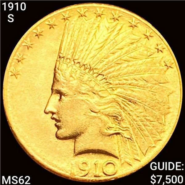 1910-S $10 Gold Eagle UNCIRCULATED