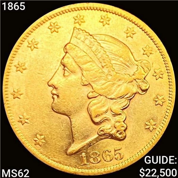 1865 $20 Gold Double Eagle UNCIRCULATED