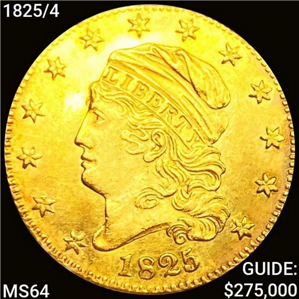 1825/4 $5 Gold Half Eagle CHOICE BU