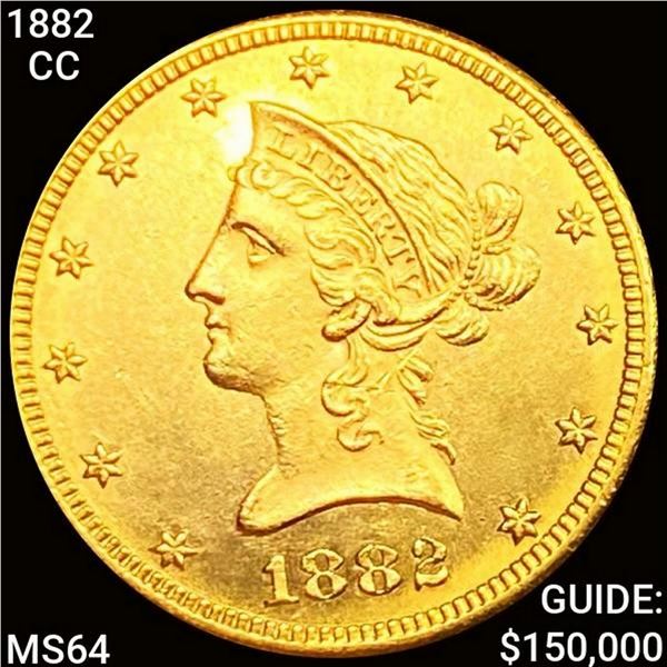 1882-CC $10 Gold Eagle CHOICE BU