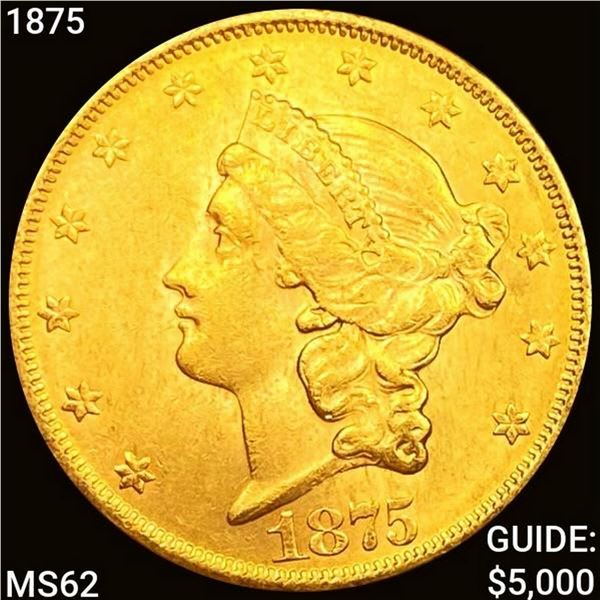 1875 $20 Gold Double Eagle UNCIRCULATED