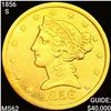 Image 1 : 1856-S $5 Gold Half Eagle UNCIRCULATED