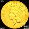 Image 1 : 1874 $3 Gold Piece UNCIRCULATED