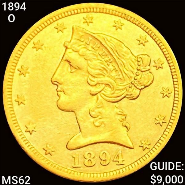 1894-O $5 Gold Half Eagle UNCIRCULATED