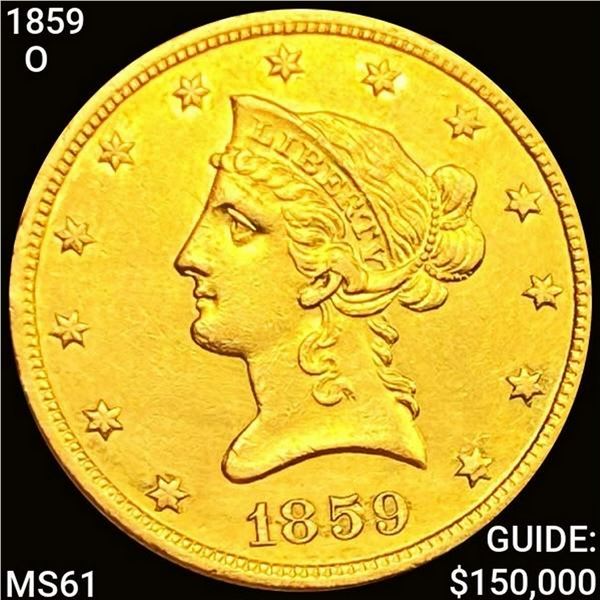 1859-O $10 Gold Eagle UNCIRCULATED