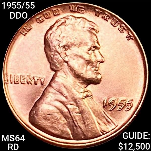 1955/55 DDO Wheat Cent CHOICE BU RD