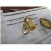 Image 2 : 14K YG Citrine and Diamond Ring w/One Oval Citrine and 4 Round