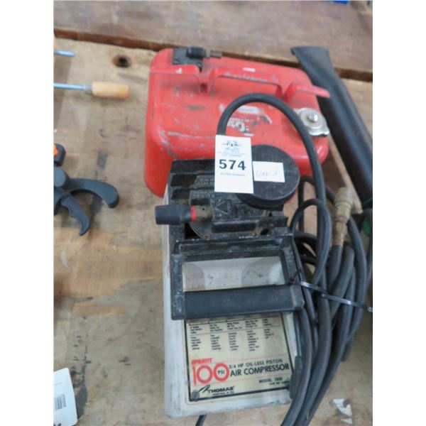 Thomas Air Compressor and Gas Tank