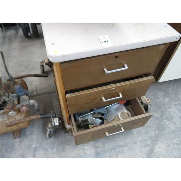 Rolling Shop Cabinet w/Supplies