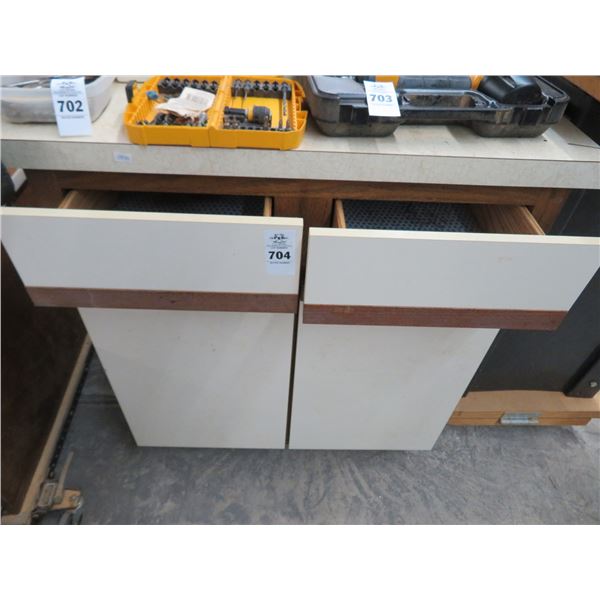 Mica 2 Drawer/2 Door Cabinet On Wheels