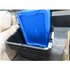 Image 1 : 4-Hart Black Lidded Storage Bins - 4 X $