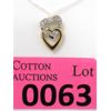 Image 1 : 10 KT Gold .08 CTW Diamond Heart Slide Pendant