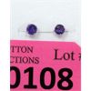 Image 1 : New 10 KT White Gold 1 CTW Amethyst Earrings 