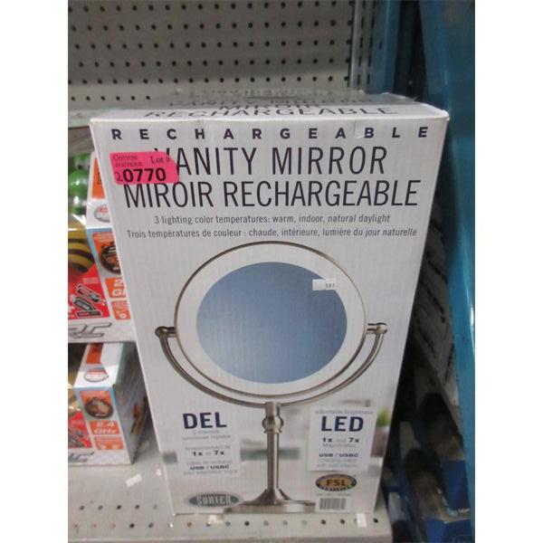 2 LED Vanity Mirrors - USB Rechargeable 