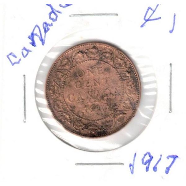 1917 Canadian Large One Cent