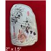 Image 1 : Year of the rabbit silver plated coin #1