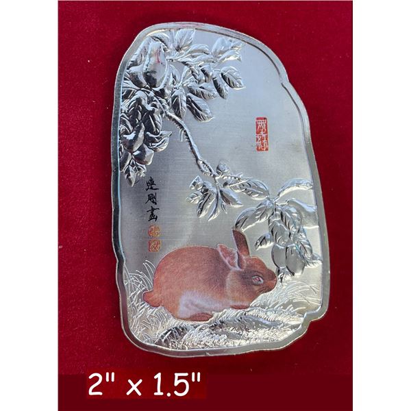 Year of the rabbit silver plated coin #2