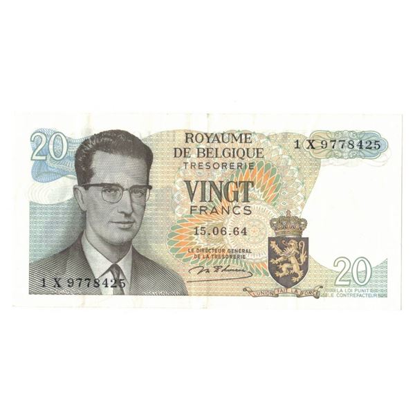 Belgium – 20 francs 1964