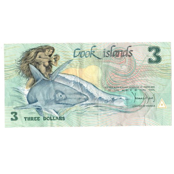  3 Dollars Cook Islands Banknote