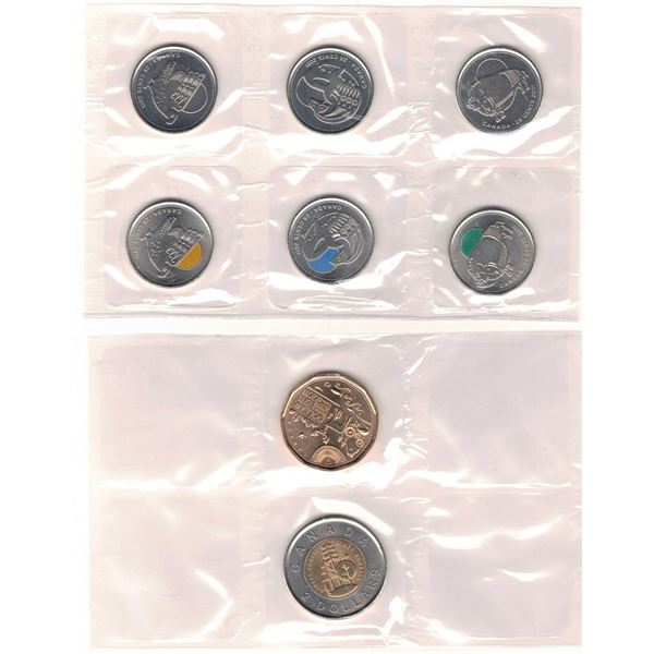 2011 Special Edition Uncirculated Set ,SIX themed quarters, loonie,  Toonie