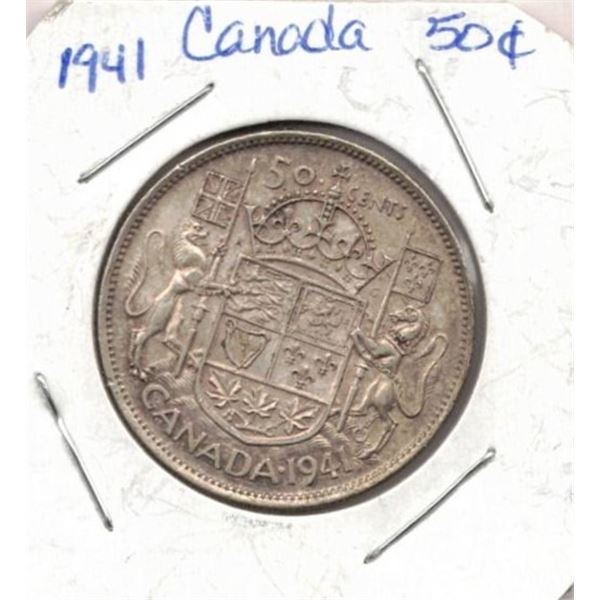 1941 Canadian Fifty Cent Coin