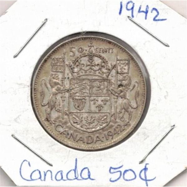 1942 Canadian Fifty Cent Coin