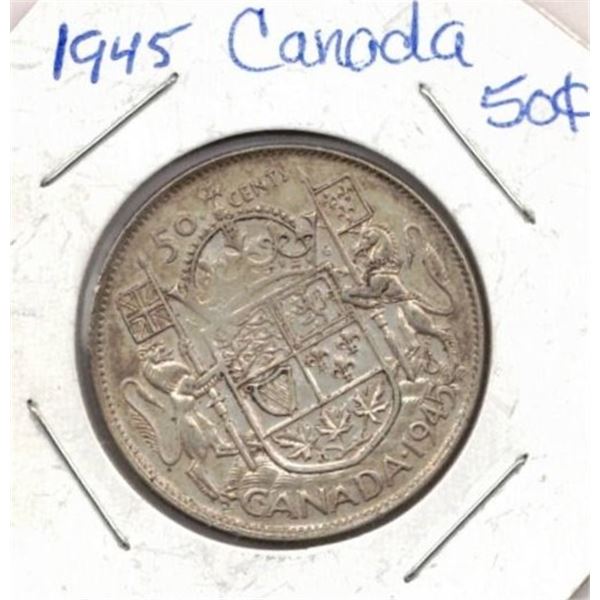 1945 Canadian Fifty Cent Coin