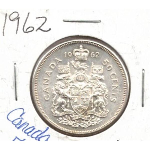 1962 Canadian Fifty Cent Coin