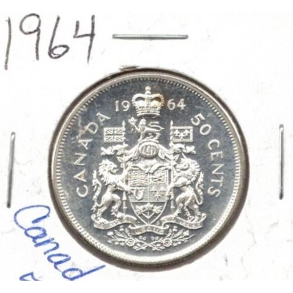 1964 Canadian Fifty Cent Coin