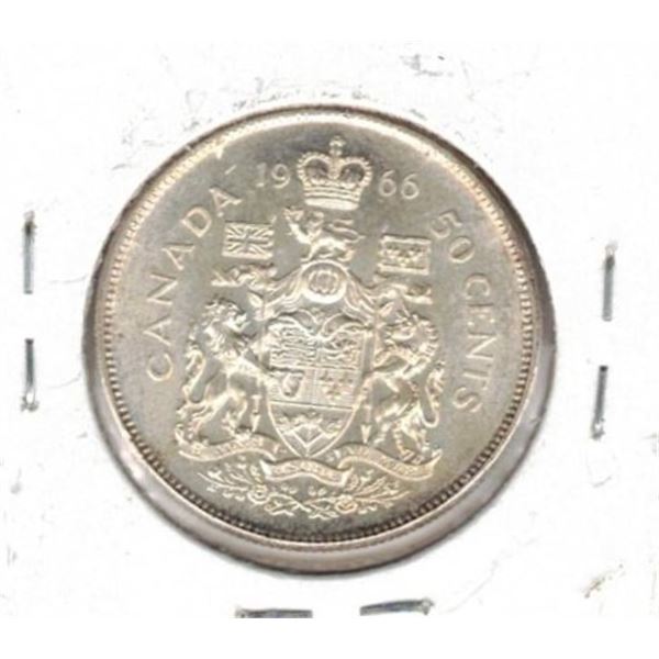 1966 Canadian Fifty Cent Coin