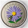 Image 2 : 2012 25 Cent Coloured Coin Aster and Bumble Bee in Case