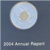 Image 1 : 2004 Annual Report with Coin , SILVER & GOLD PLATED POPPY QUARTER