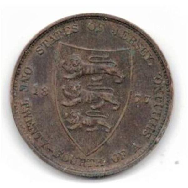Jersey - 1877H 1/24th Shilling  , State of Jersey, British Island